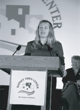 Justina, PACT senior, spoke at the PACT groundbreaking ceremony